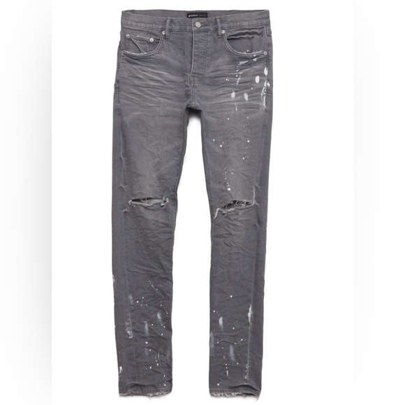 Other - PURPLE BRAND 40/32 Men's Grey knee slip- WORN GREY WITH PAINT